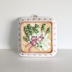 Vintage Ceramic Asparagus Kitchen Wall Decor